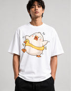Panicked Duck Hug - White