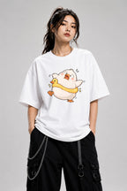 Panicked Duck Hug - White