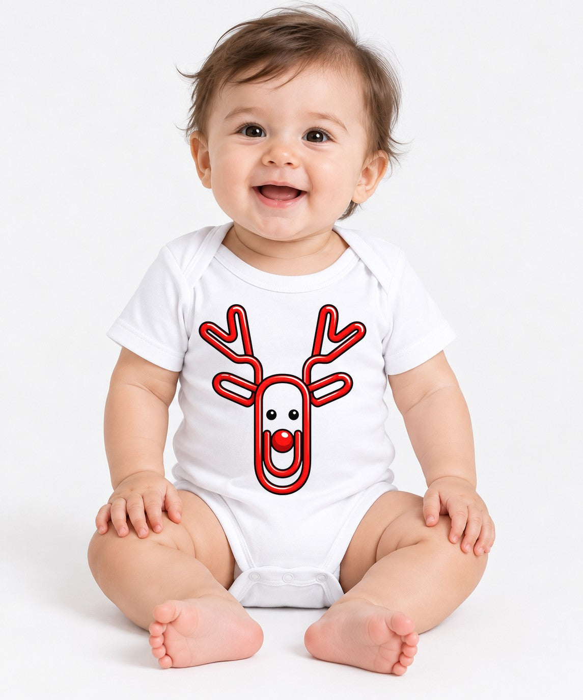 Paperclip Reindeer - White