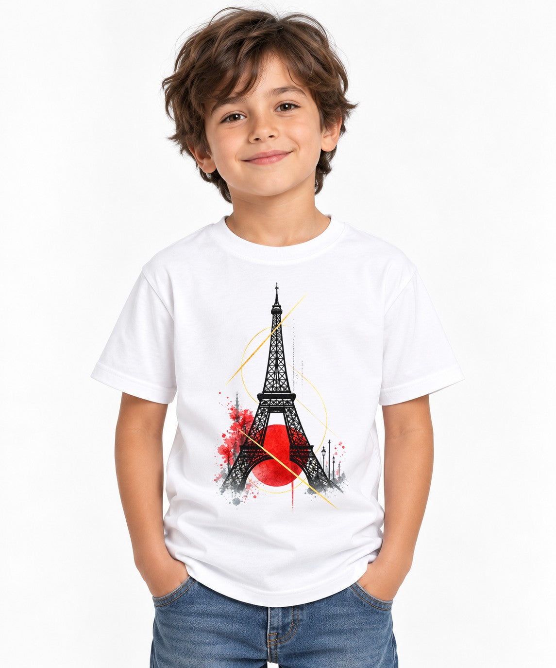 Paris Tower Splash - White