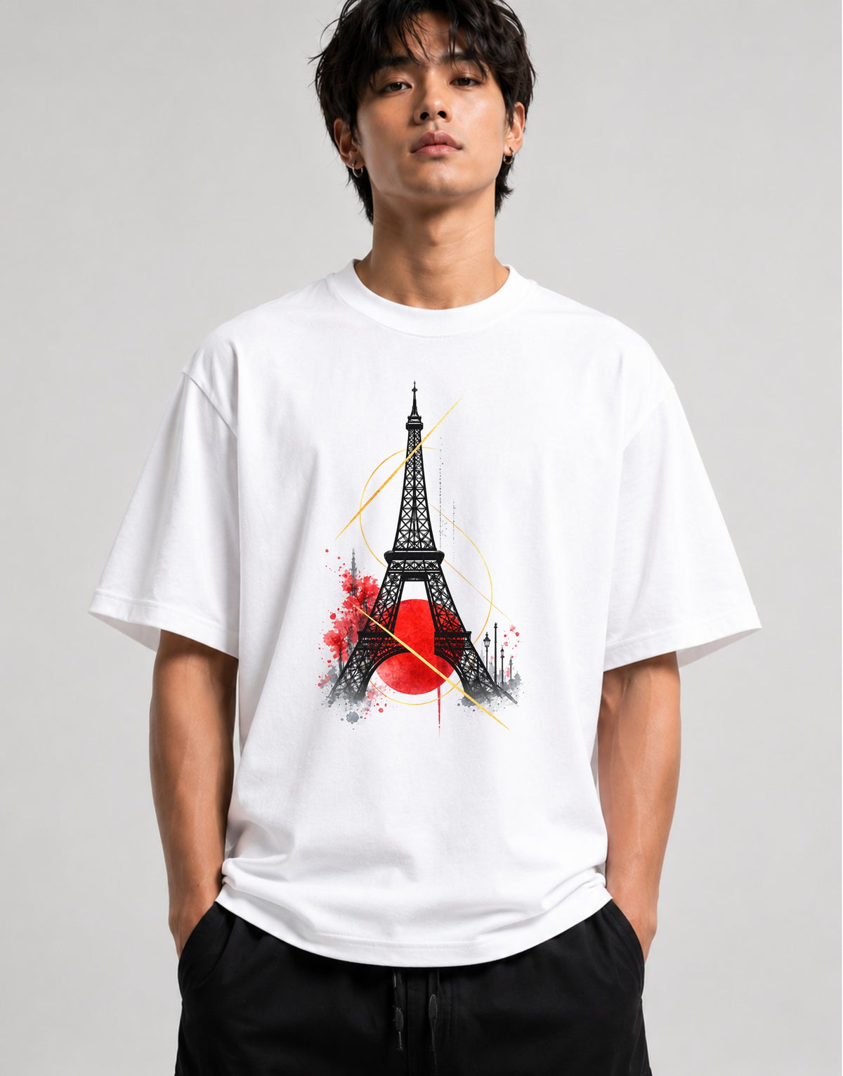 Paris Tower Splash - White
