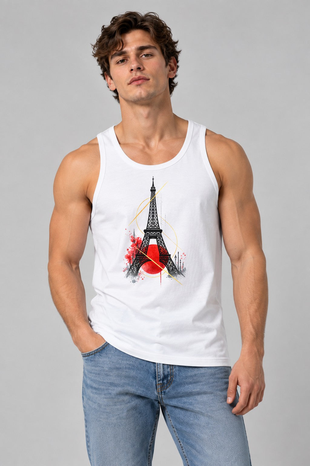 Paris Tower Splash - White
