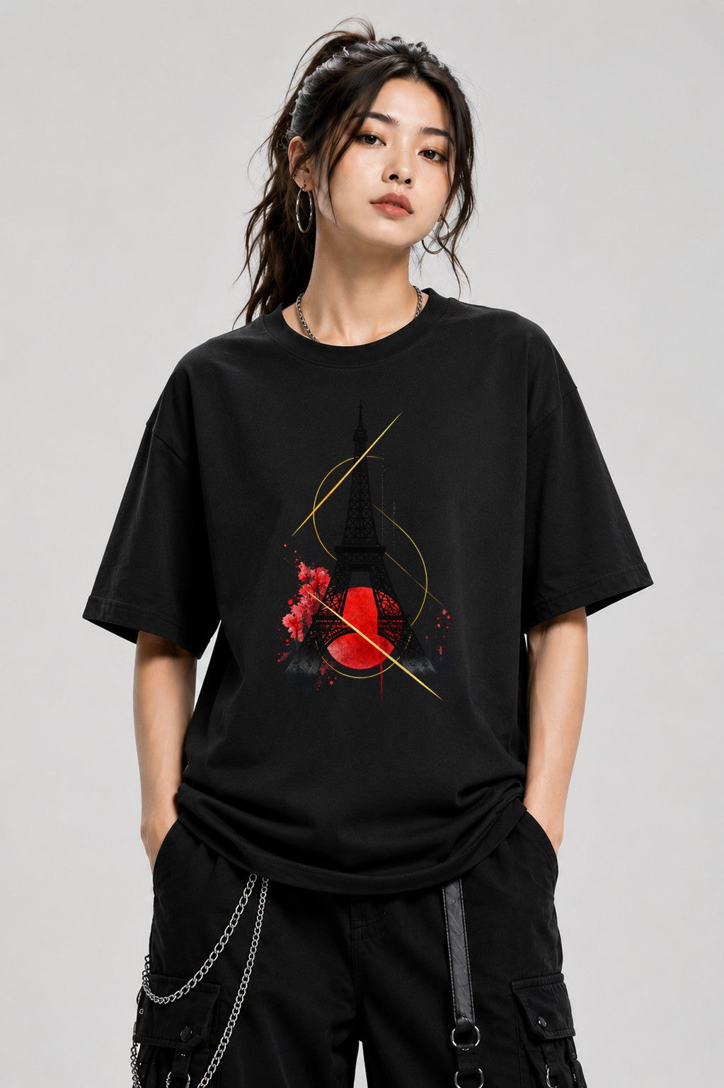 Paris Tower Splash - Black