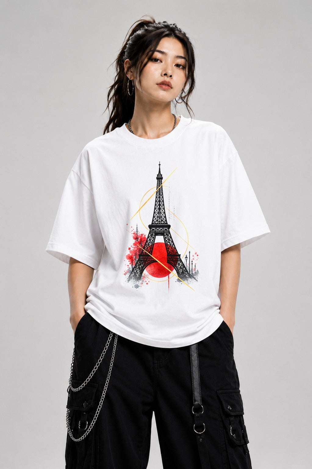 Paris Tower Splash - White
