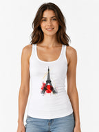 Paris Watercolor Tower - White
