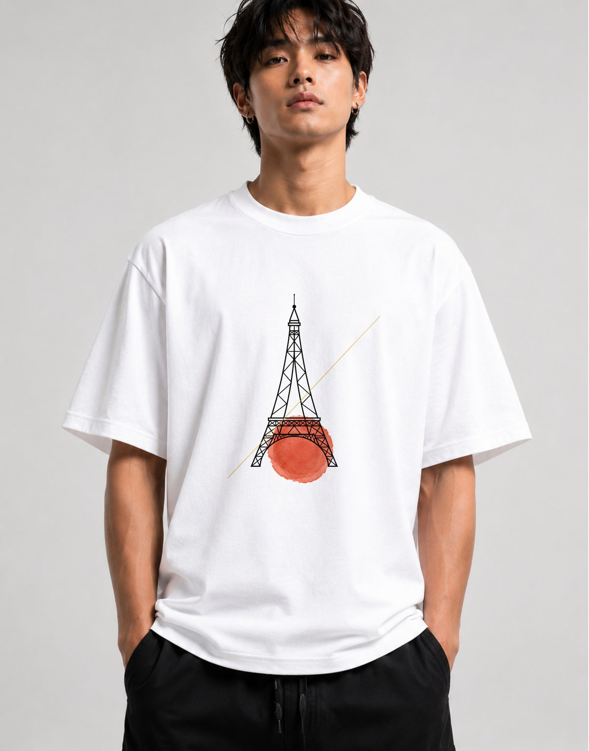 Parisian Tower Sketch - White