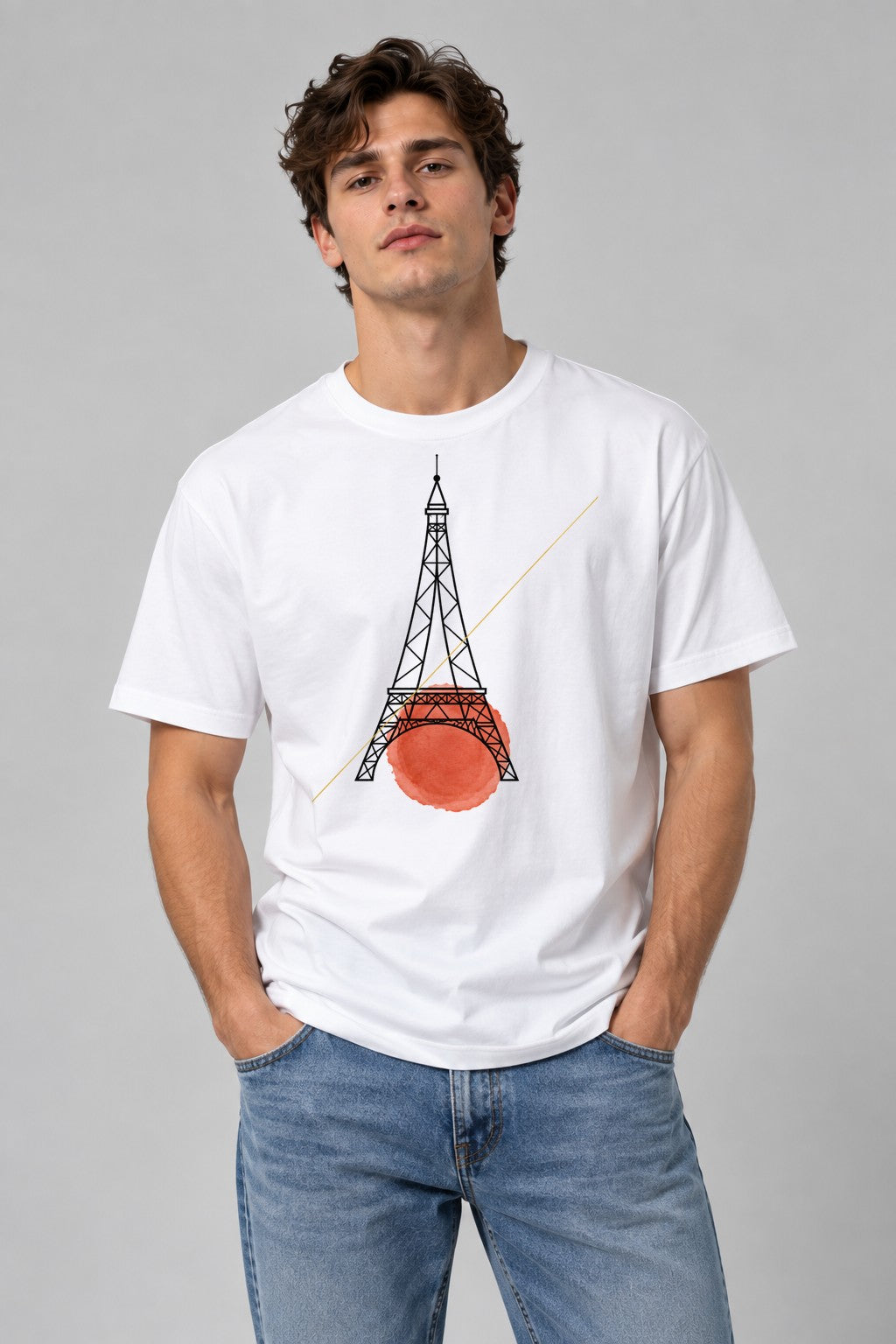 Parisian Tower Sketch - White