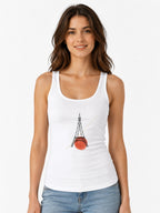 Parisian Tower Sketch - White