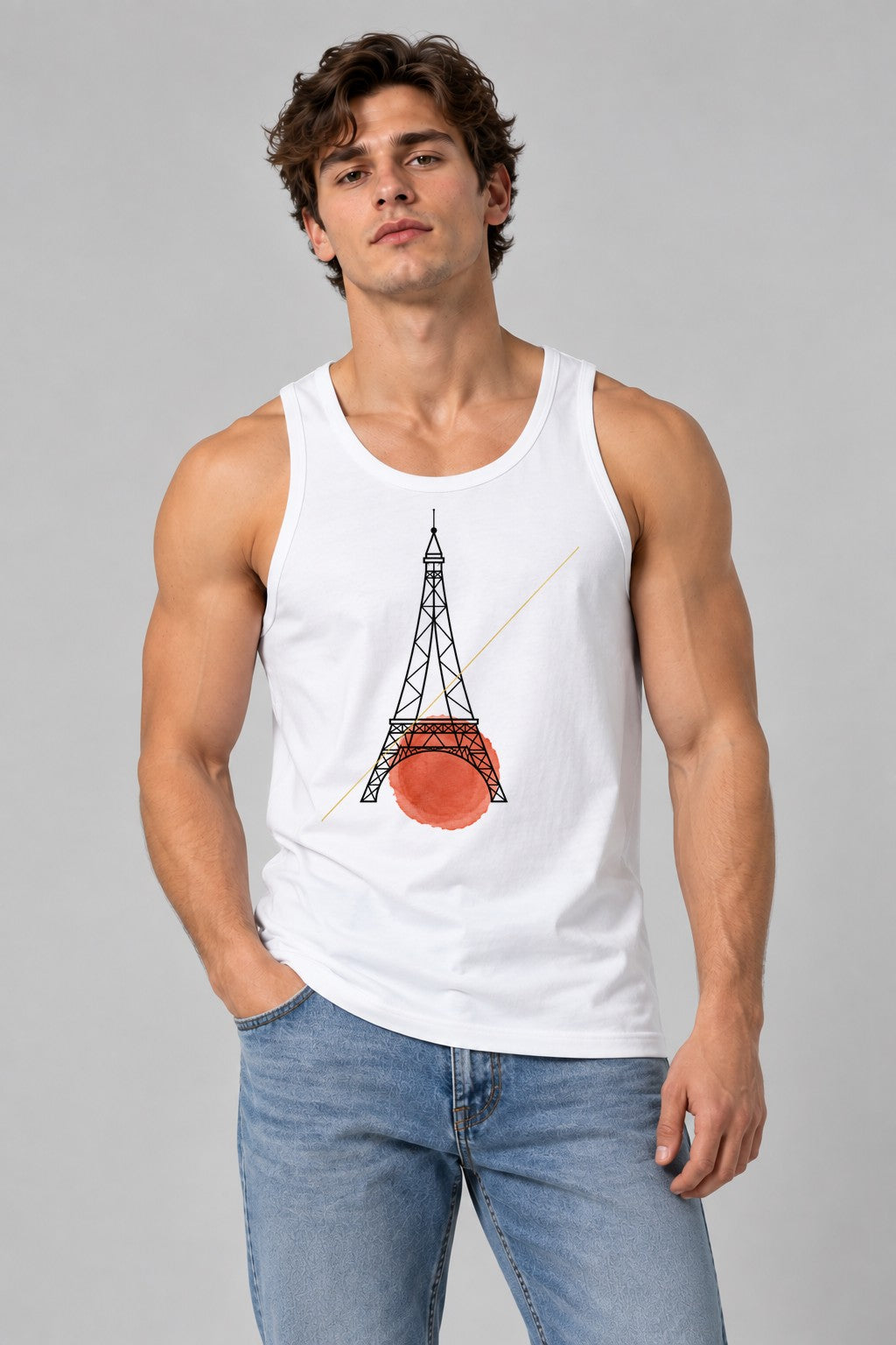 Parisian Tower Sketch - White
