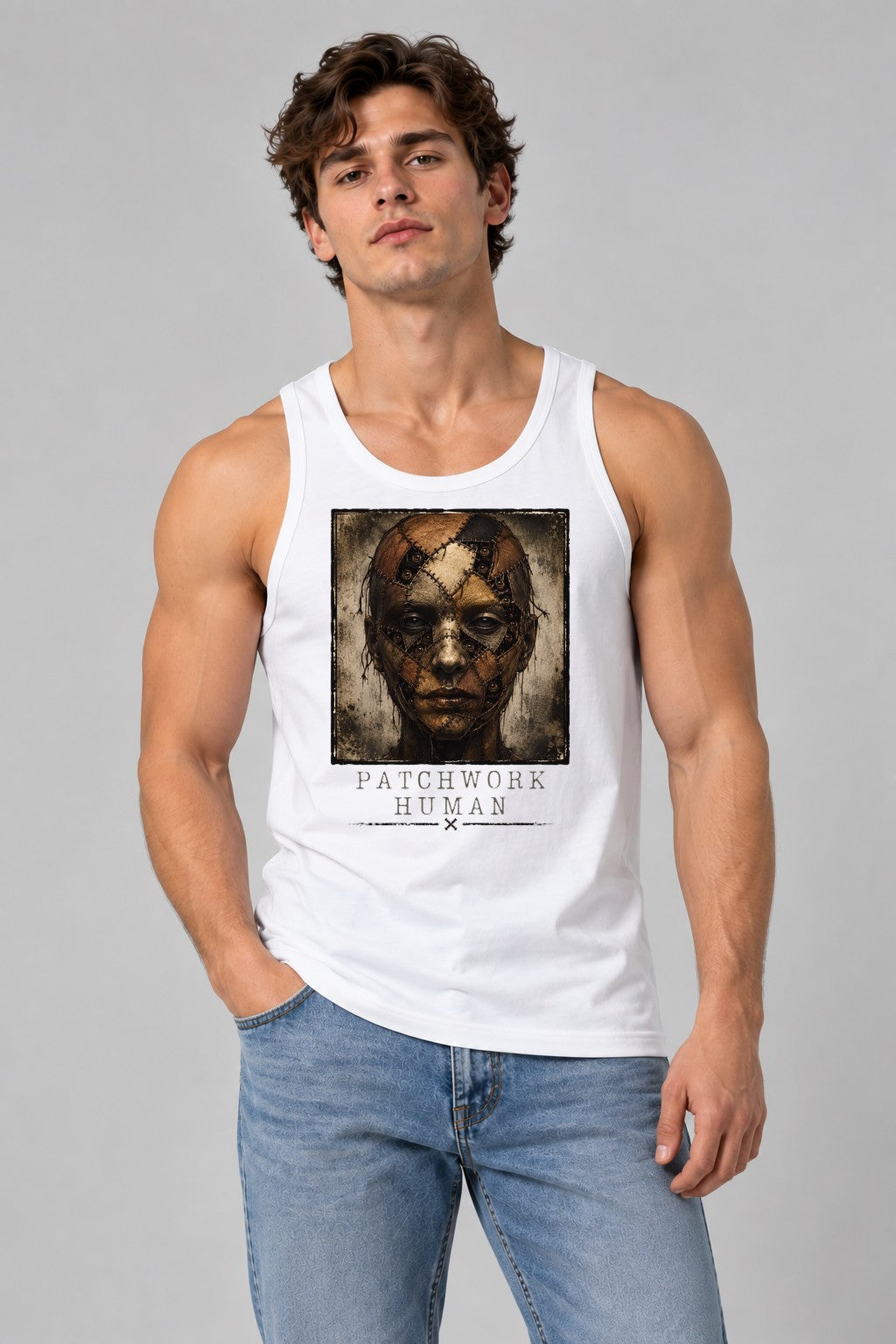 Patchwork Human - White