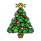 Paw Print Christmas Tree