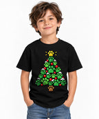 Paw Print Christmas Tree - Black