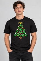 Paw Print Christmas Tree - Black