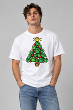Paw Print Christmas Tree - White