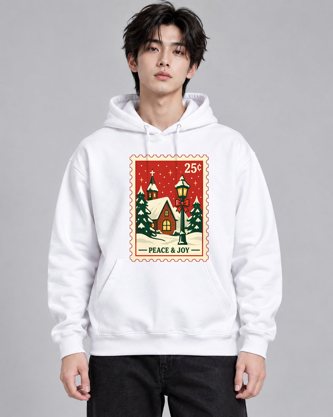 Peace and Joy Stamp - White