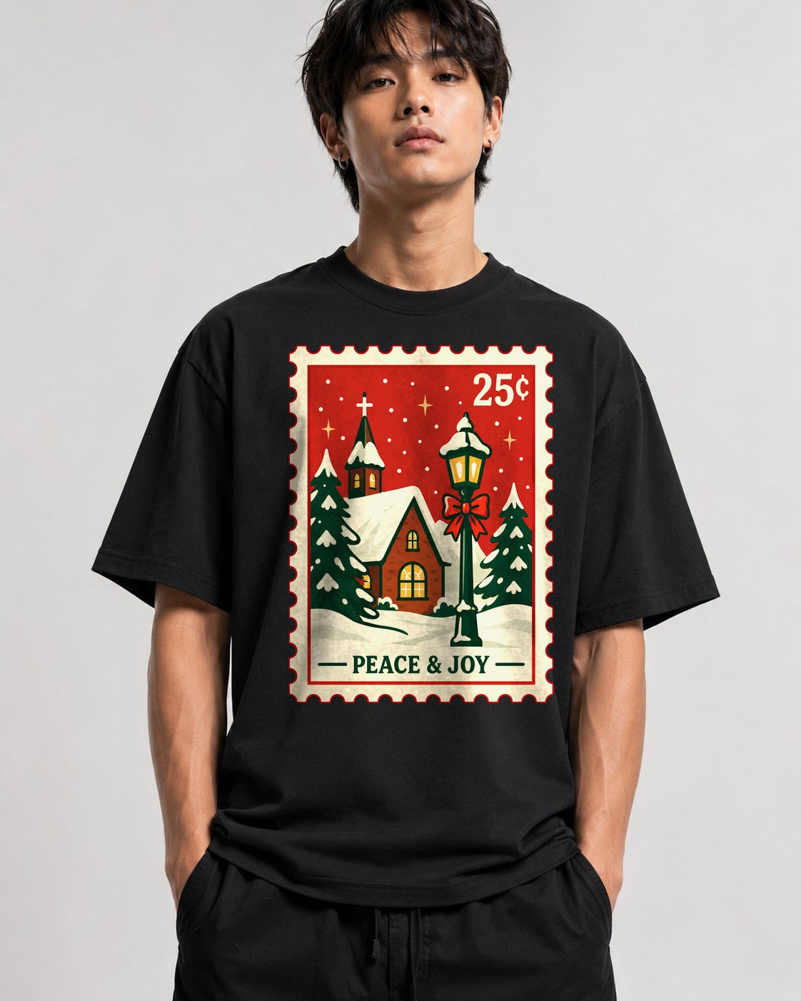 Peace and Joy Stamp - Black