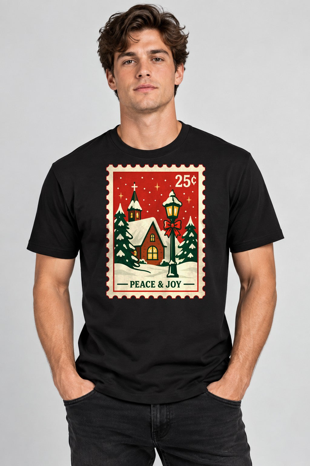 Peace and Joy Stamp - Black
