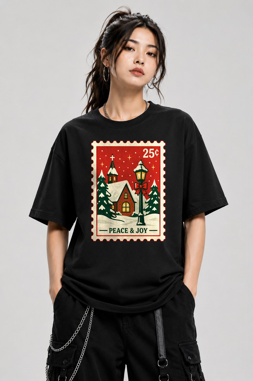 Peace and Joy Stamp - Black