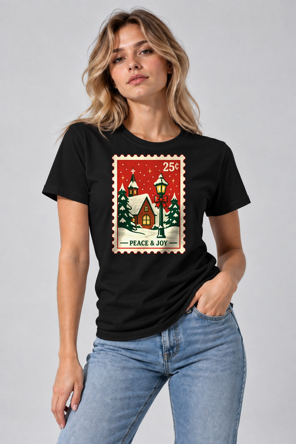 Peace and Joy Stamp - Black