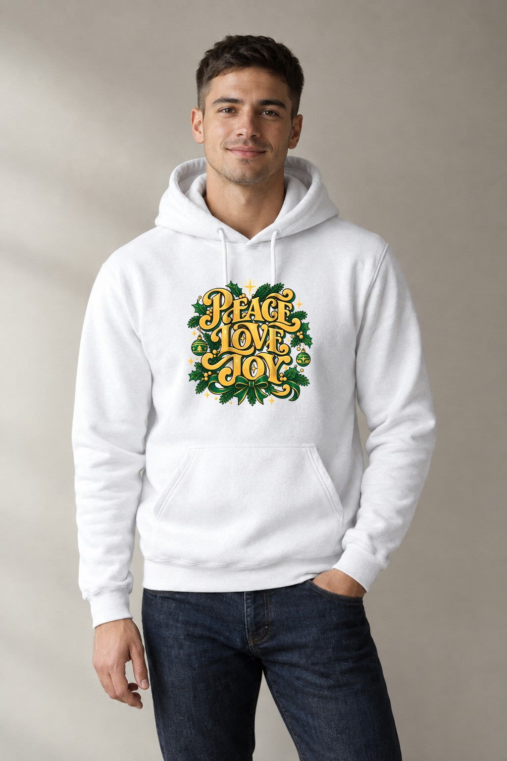Peace Love Joy - White