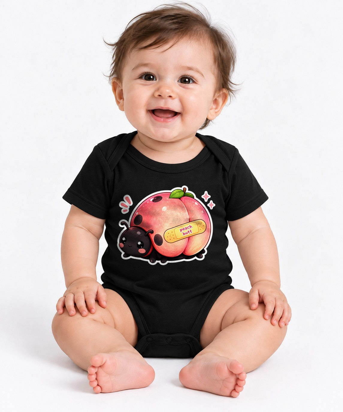 Peach Butt Ladybug - Black