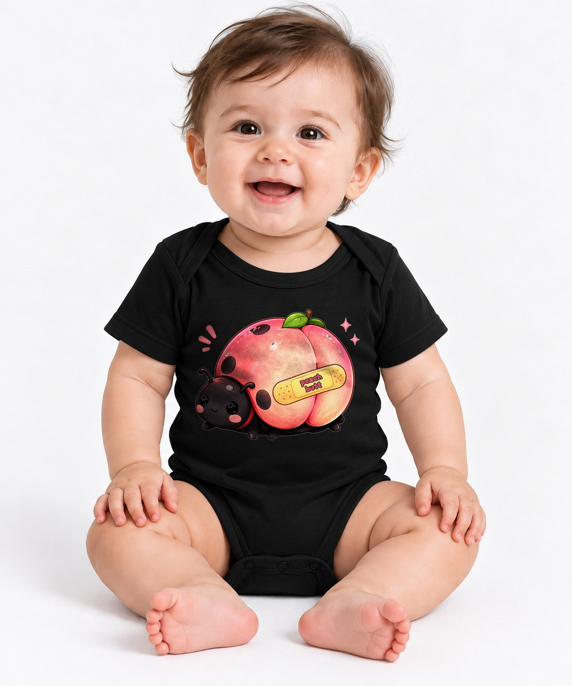 Peach Butt Ladybug - Black