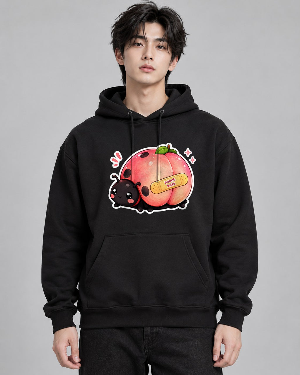 Peach Butt Ladybug - Black