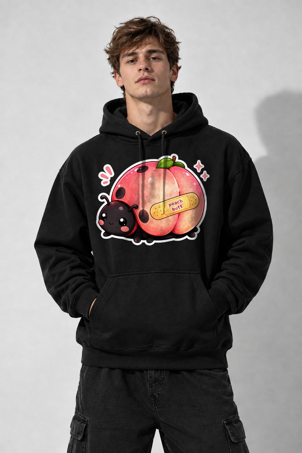 Peach Butt Ladybug - Black