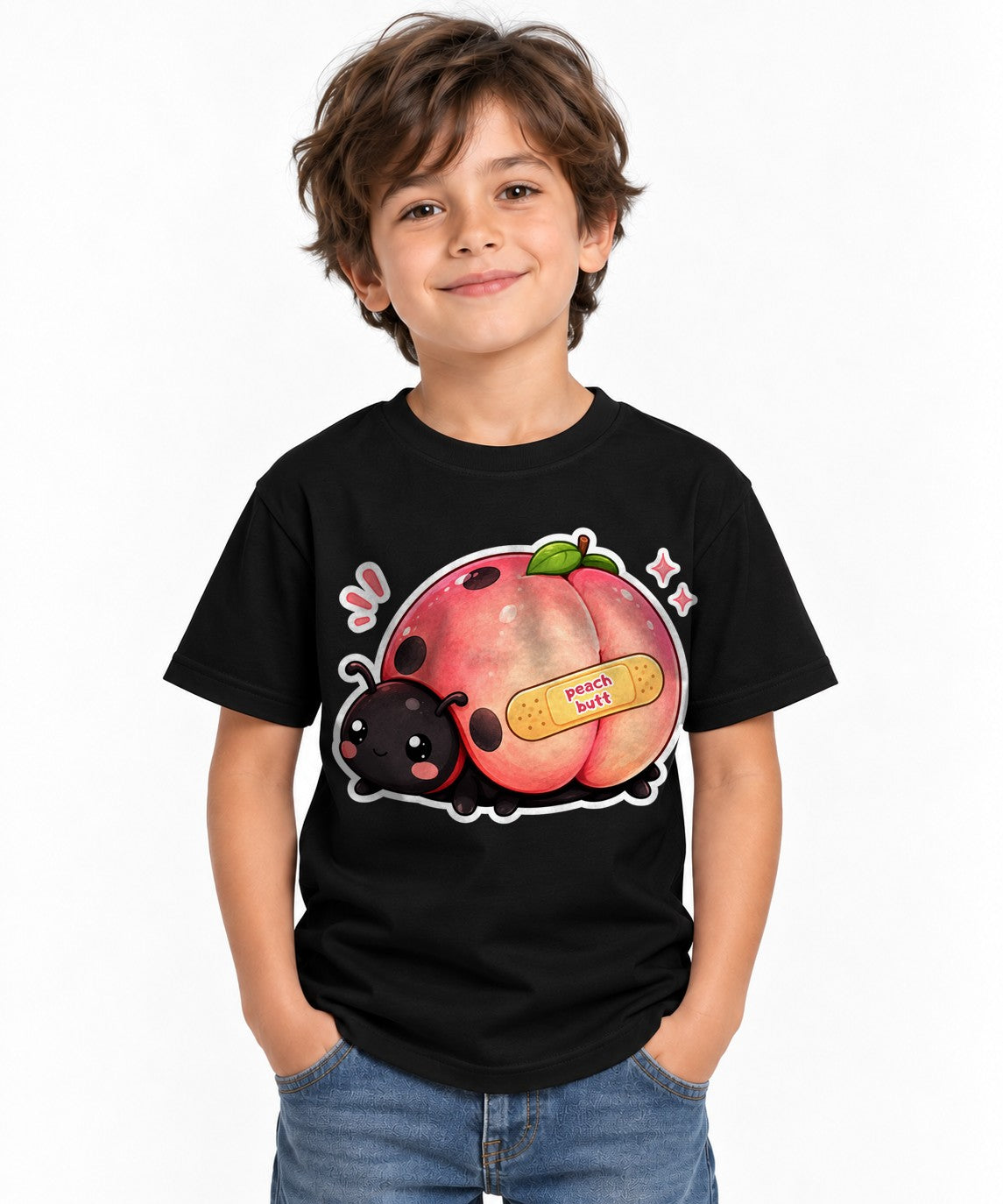 Peach Butt Ladybug - Black
