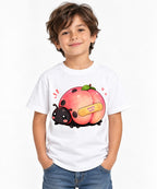 Peach Butt Ladybug - White
