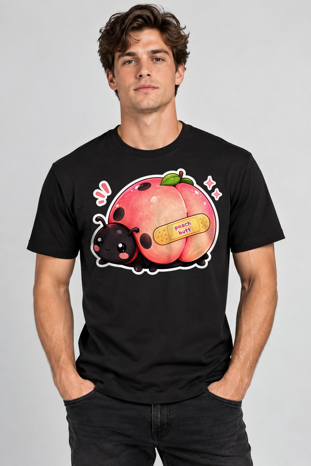 Peach Butt Ladybug - Black