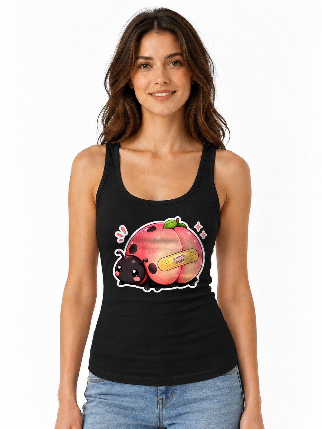 Peach Butt Ladybug - Black