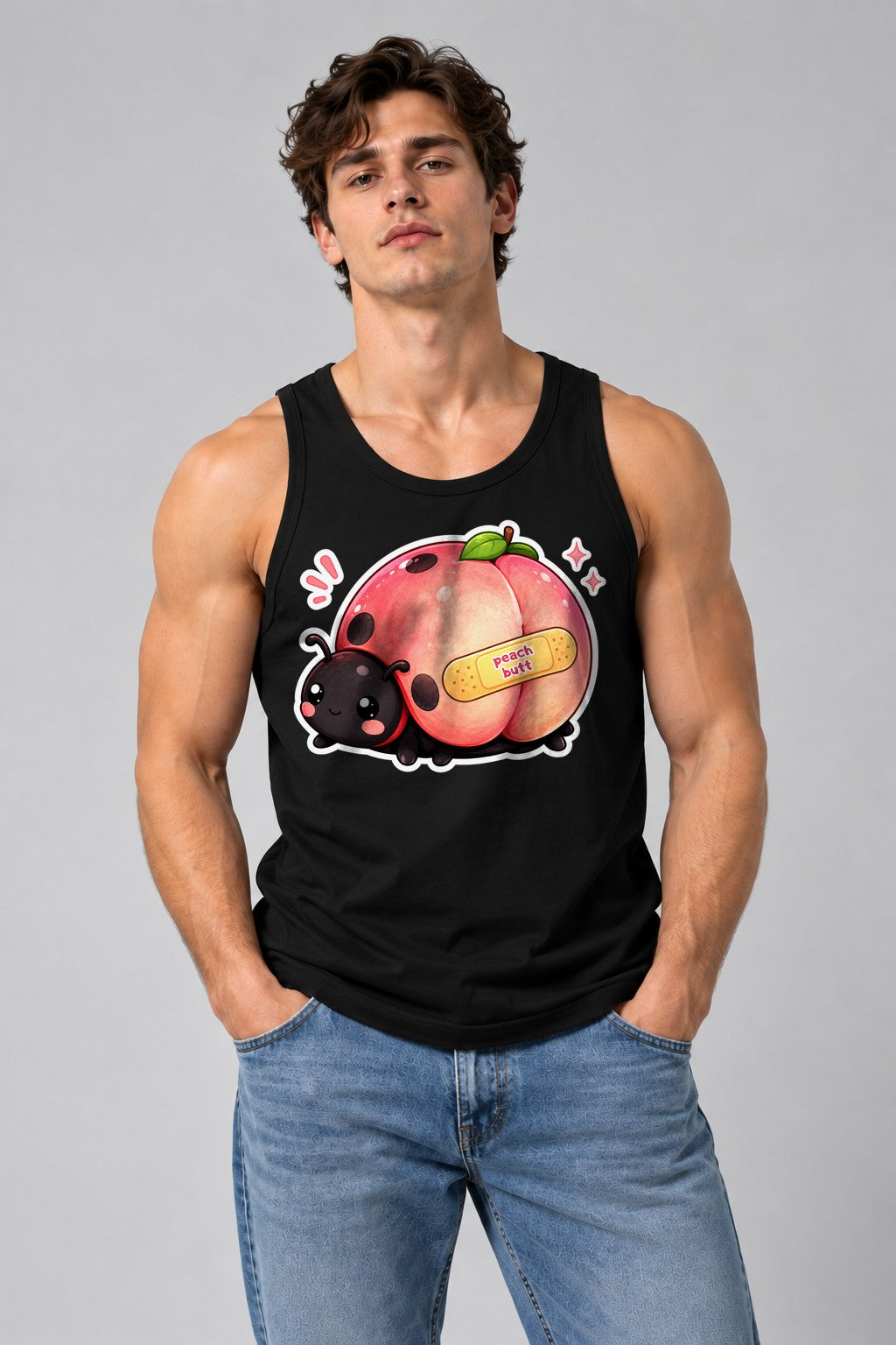 Peach Butt Ladybug - Black