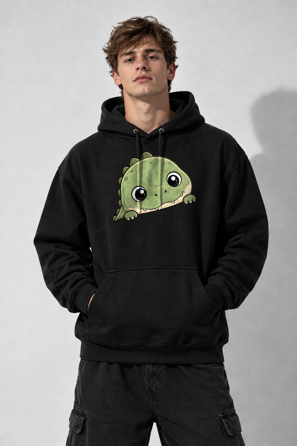 Peeking Dinosaur - Black