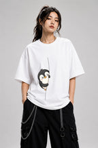 Peeking Penguin - White