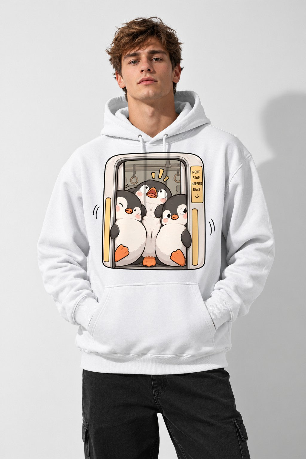 Penguin Commute - White