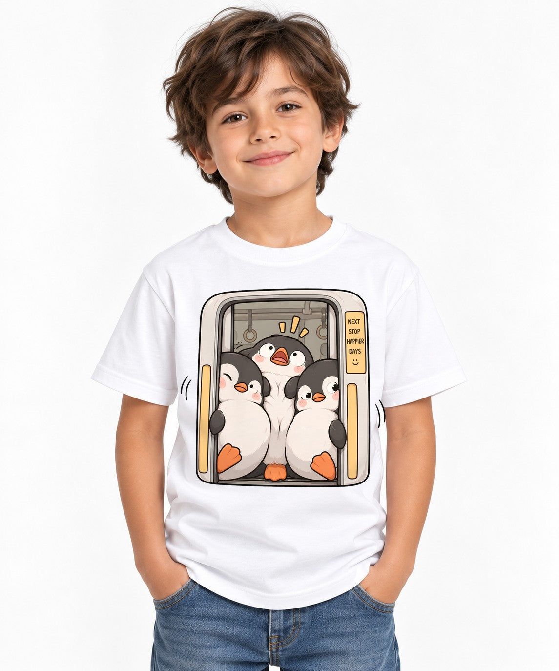Penguin Commute - White