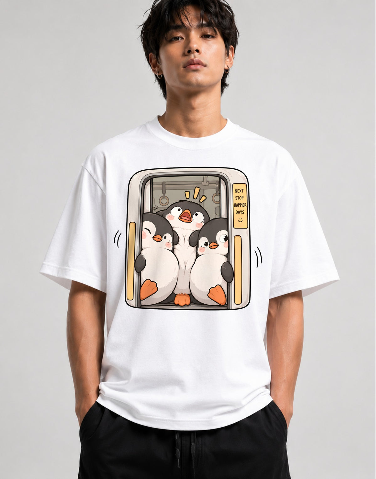 Penguin Commute - White