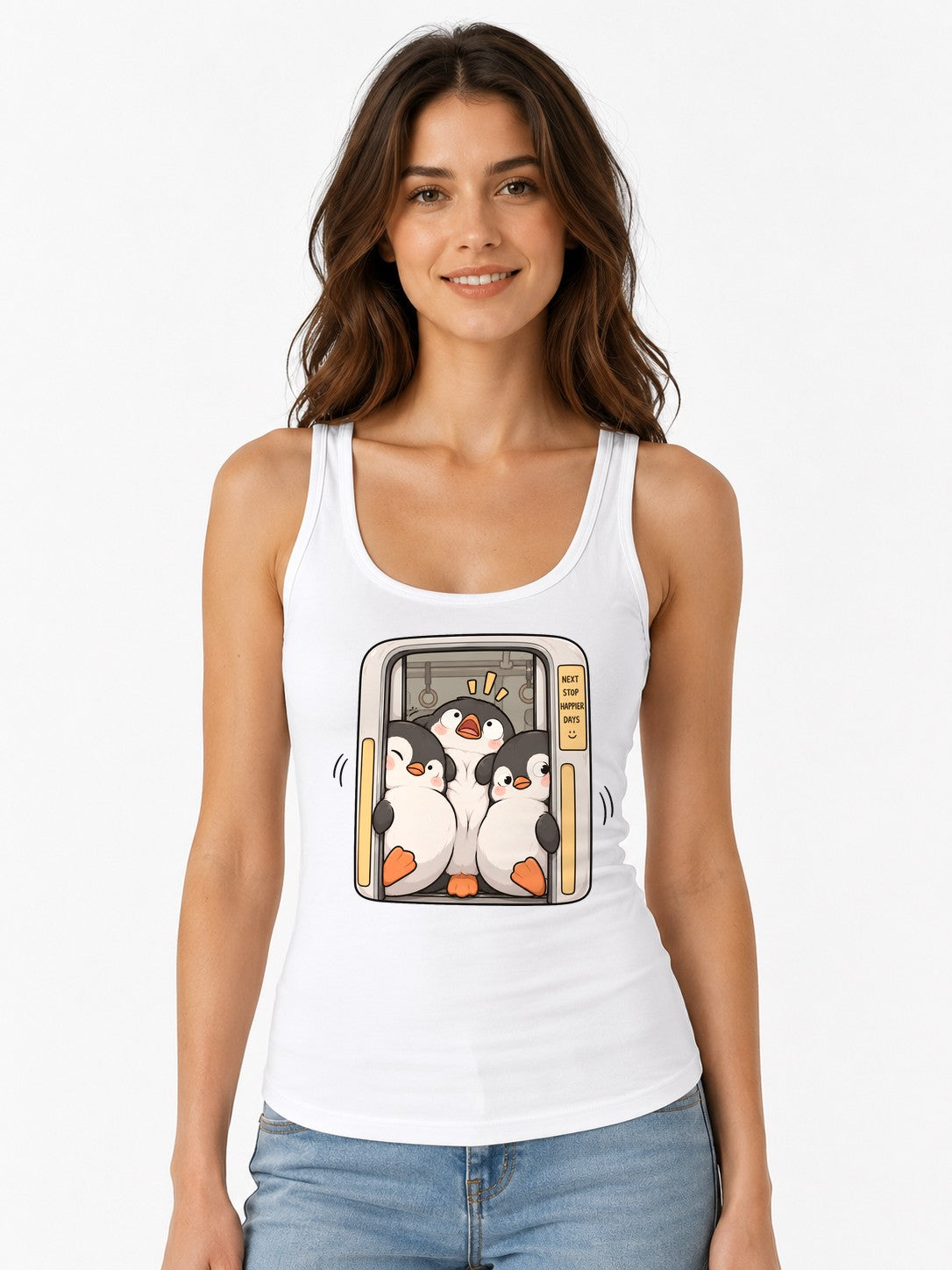 Penguin Commute - White