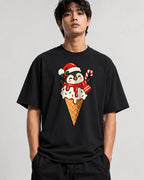 Penguin Ice Cream Cone - Black