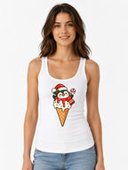 Penguin Ice Cream Cone - White