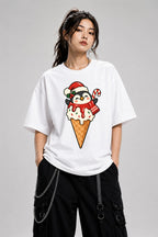 Penguin Ice Cream Cone - White
