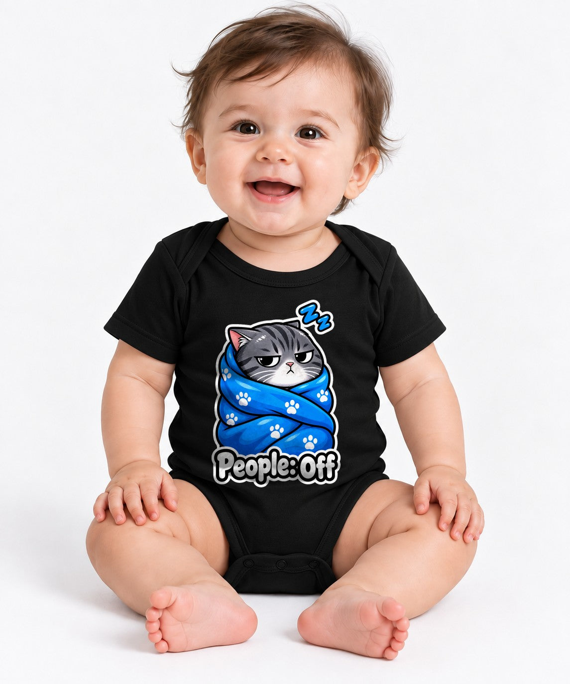 People Off Cat Blanket - Black