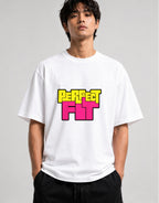 Perfect Fit Bold Retro Typography Graphic Tee - White