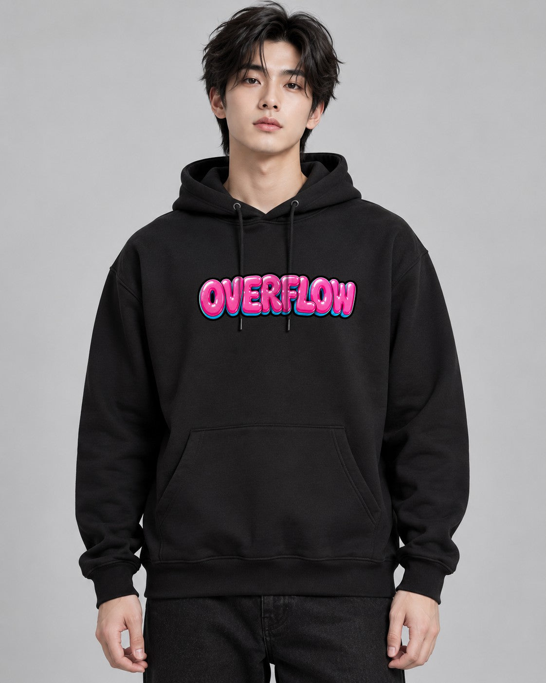 Pink Overflow Bubble - Black
