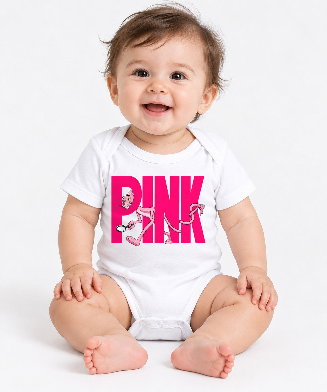 Pink Panther Wordmark - White