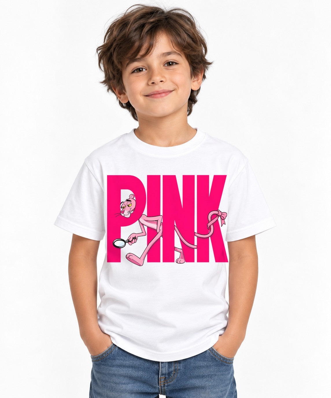 Pink Panther Wordmark - White