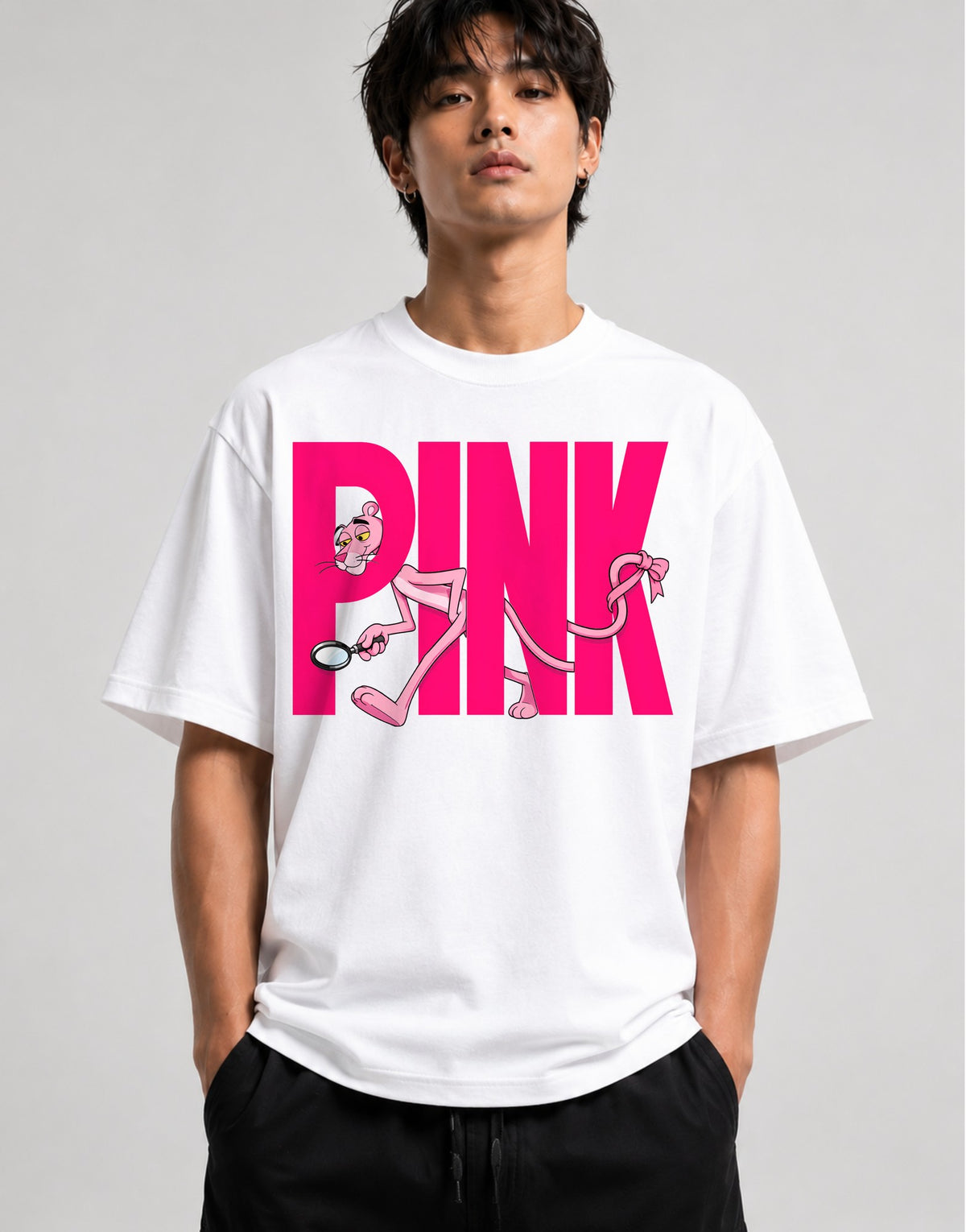 Pink Panther Wordmark - White