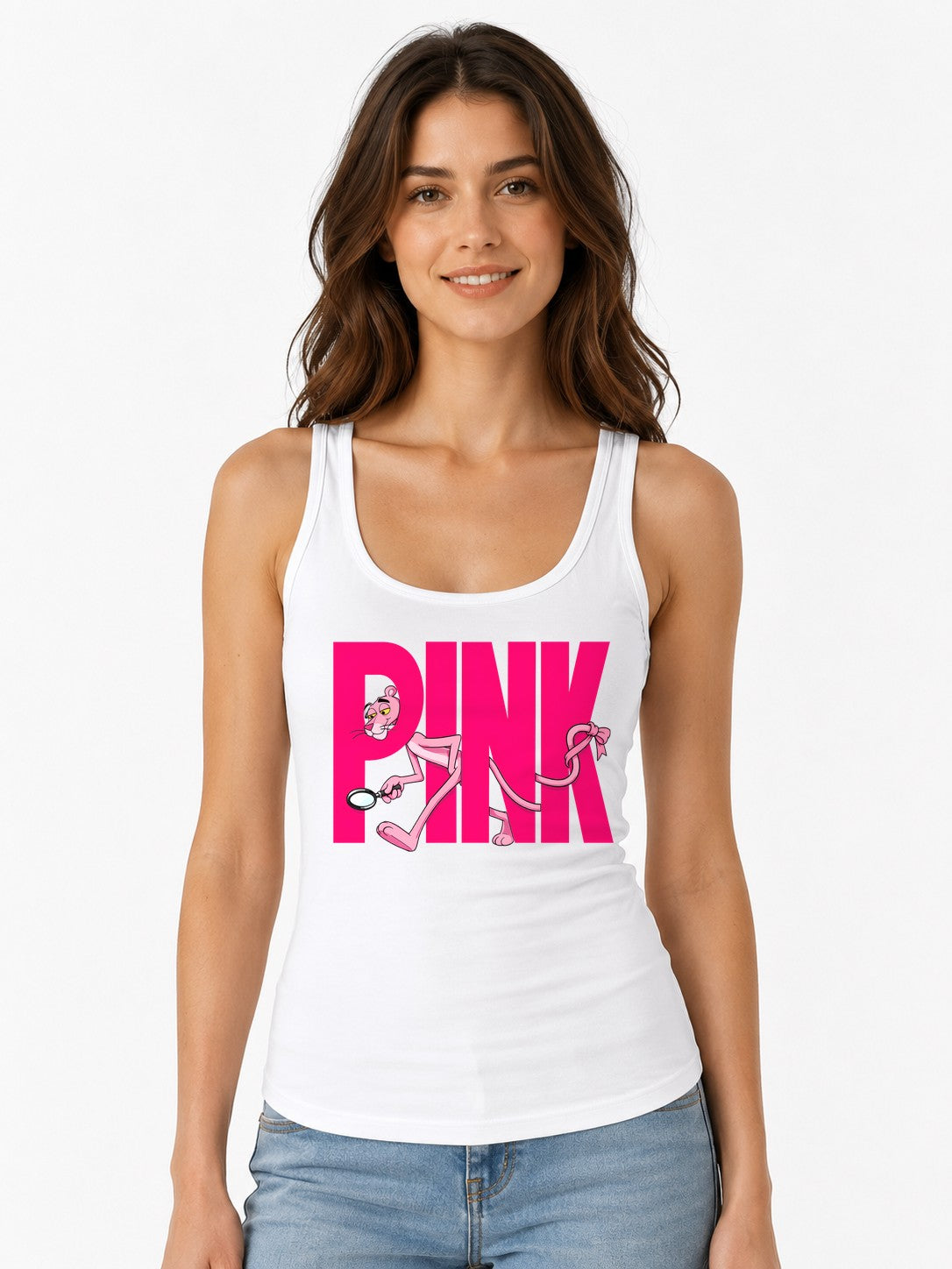 Pink Panther Wordmark - White