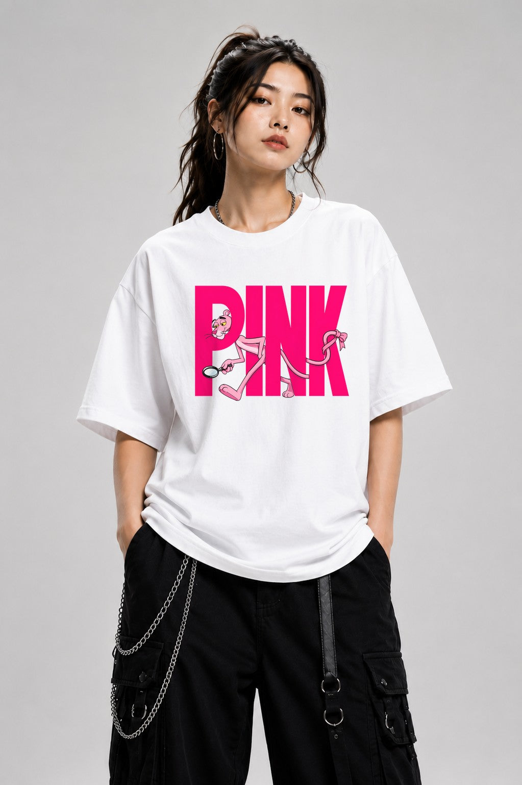 Pink Panther Wordmark - White